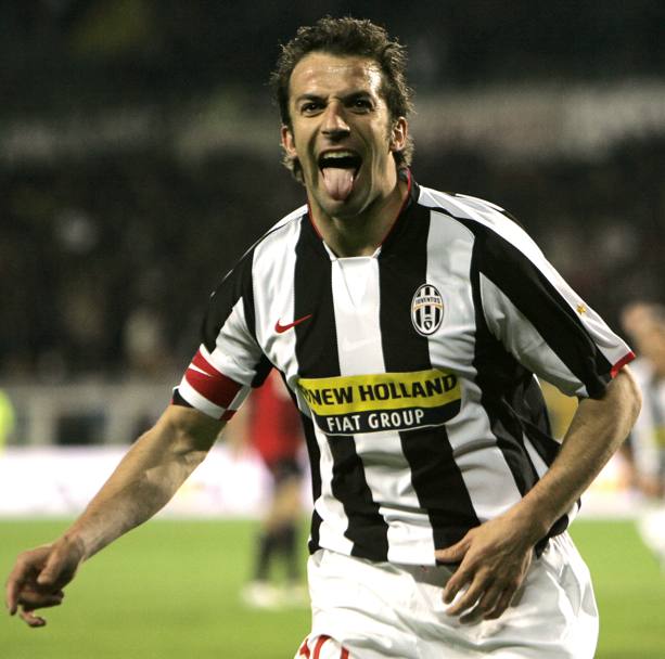 Del Piero esulta dopo un gol al Milan: il 30 maggio 2010, proprio dopo aver segnato ai rossoneri, diventa il miglior cannoniere nella storia della Juve a quota 179 gol. Ap